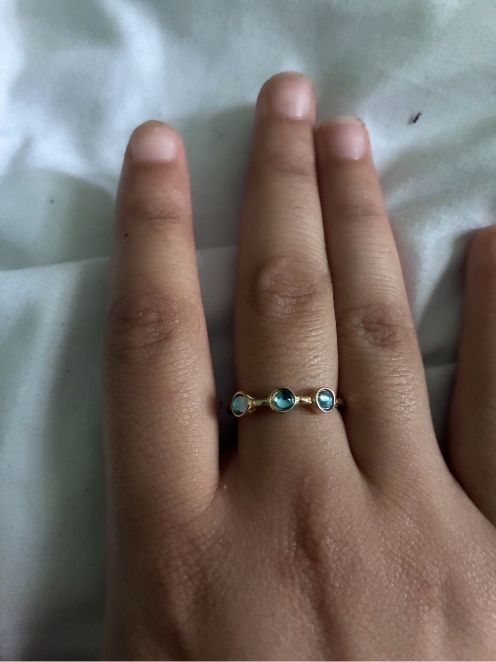 Blue Gemstone Ring - Ring - Blue Ring - Bridesmaid Ring - Gold - Engagement Ring